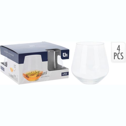 Set x4 vasos de whisky 450 ml vidrio