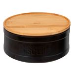 Galletero-Ceramica-Negro-con-tapa-Bambu-0