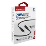 Cable-usb-c-lightning-12-metros-PROMATE-Powerlink-120-negro-0