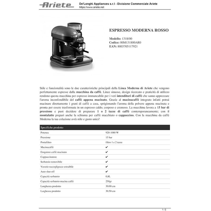 Cafetera-expresso-ARIETE-Mod-1318-Rosso-1
