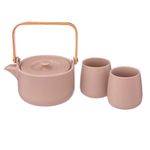 Set-Tetera-500-ml-y-2-Jarros-ceramica-Rosa-0