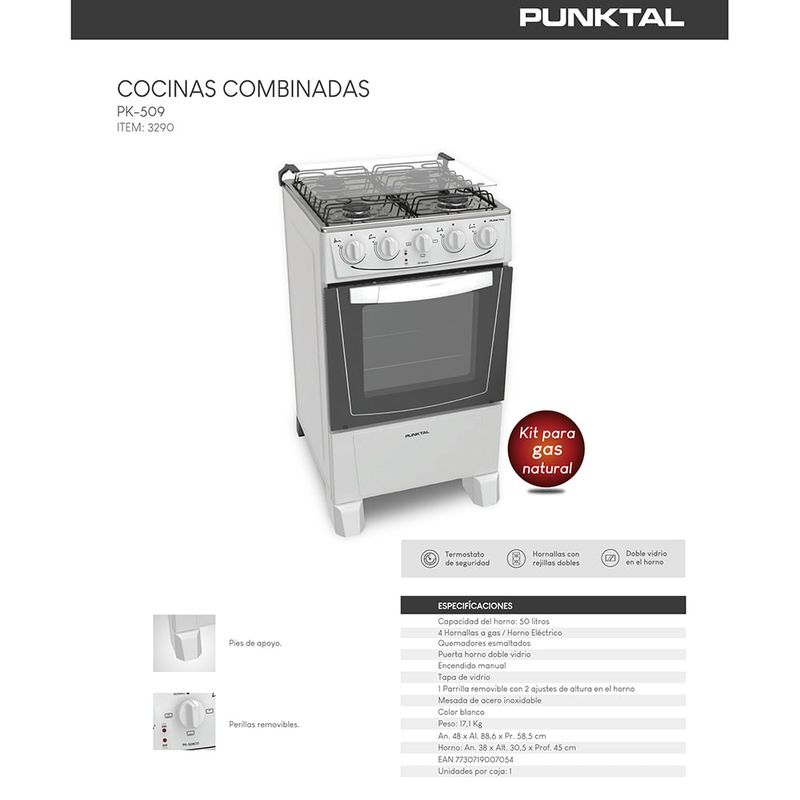 Cocina-combinada-PUNKTAL-Mod-PK-509-blanca-1