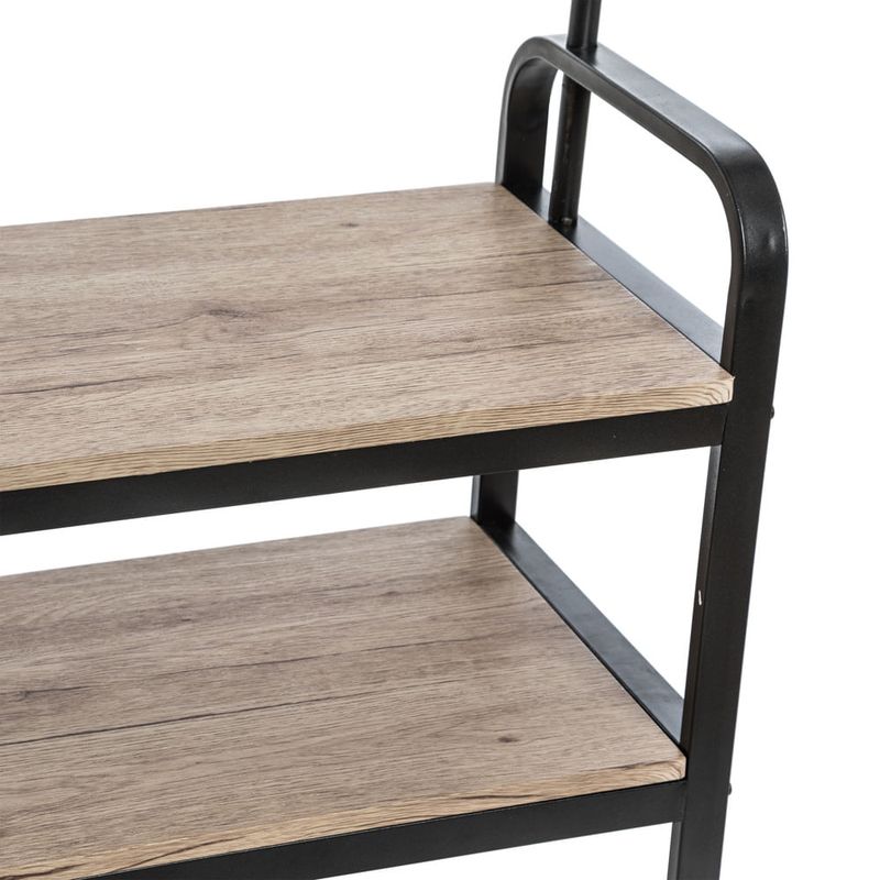 Mueble-para-entrada-con-perchero-hierro-y-madera-1