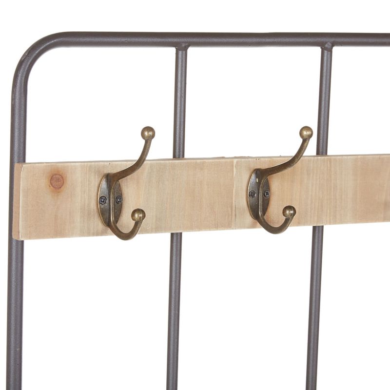 Mueble-para-entrada-con-perchero-hierro-y-madera-2