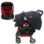 Coche-SWISS-ARMOR-con-babysilla-rojo-0