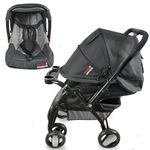 Coche-SWISS-ARMOR-con-babysilla-gris-0