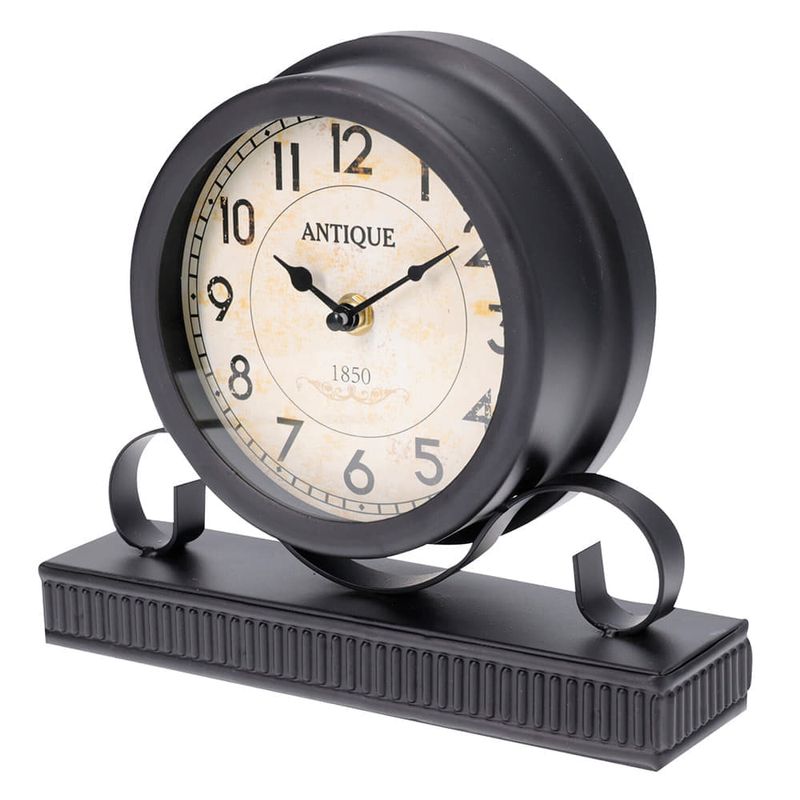 Reloj-de-mesa-metal-23-cm-negro-0