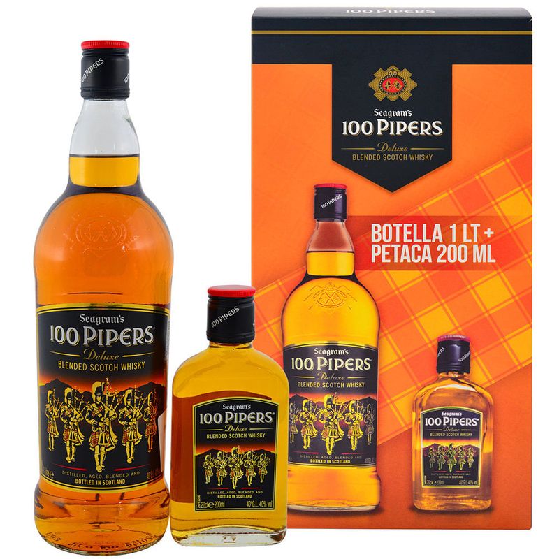 Whisky-Escoces-100-Pipers---petaca-0