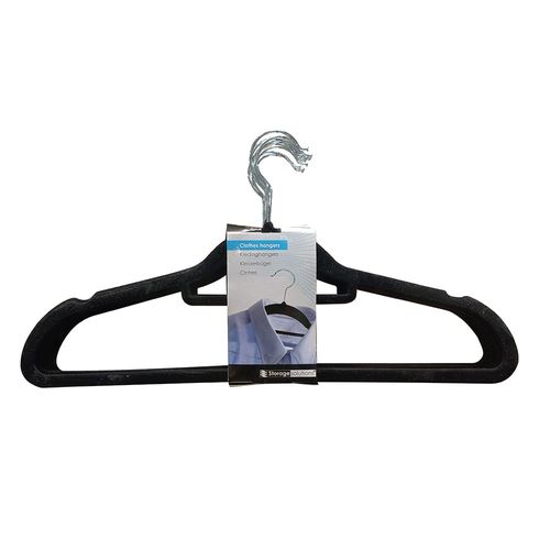 Perchas aterciopeladas x 10 un.