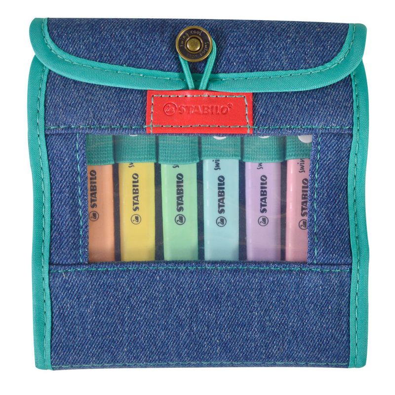 Marcadores-STABILO-SWING-estuche-en-jean-6-colores-pastel-0
