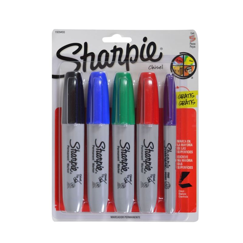 Marcador-permanente-SHARPIE-grueso-4-colores---1-punta-fina-GRATIS-0