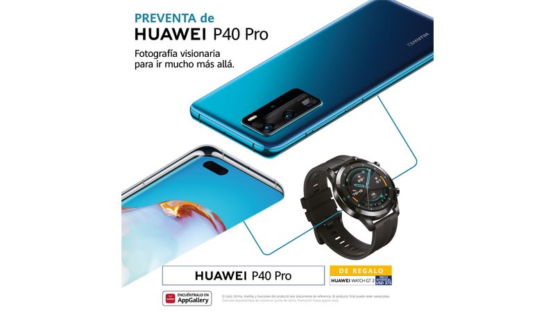 Celular HUAWEI P40 PRO gris watch GT2 Disco
