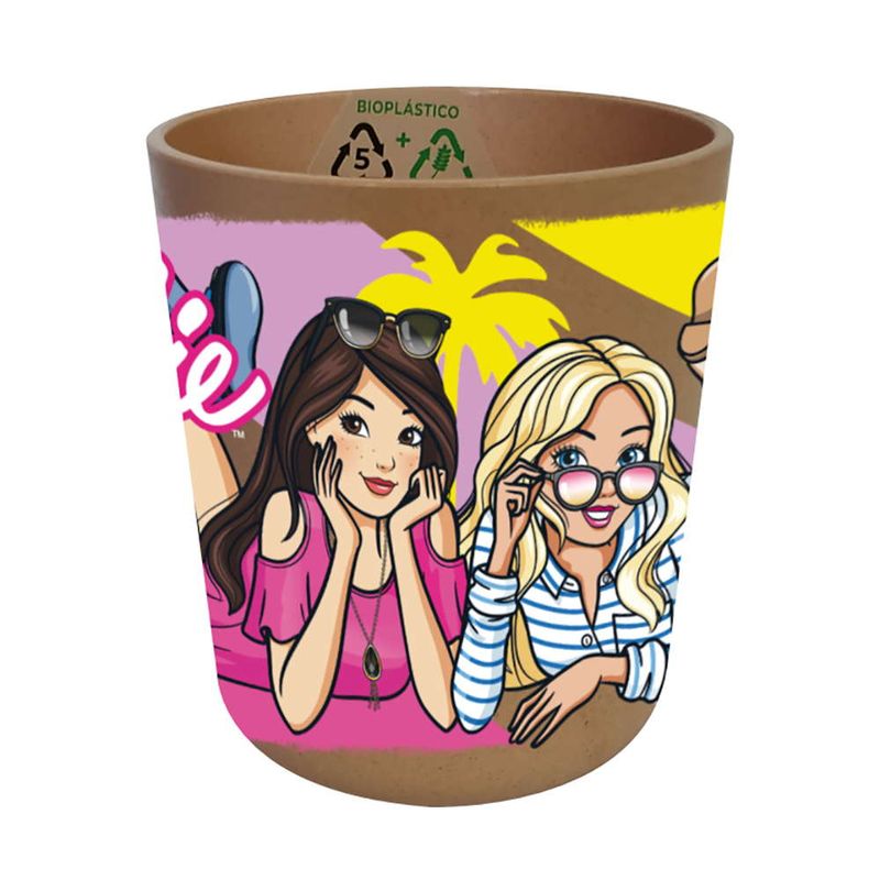 Vaso-infantil-bioplastico-375-ml-Barbie-0