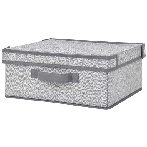 Caja organizadora con tapa gris 33x28x15 cm