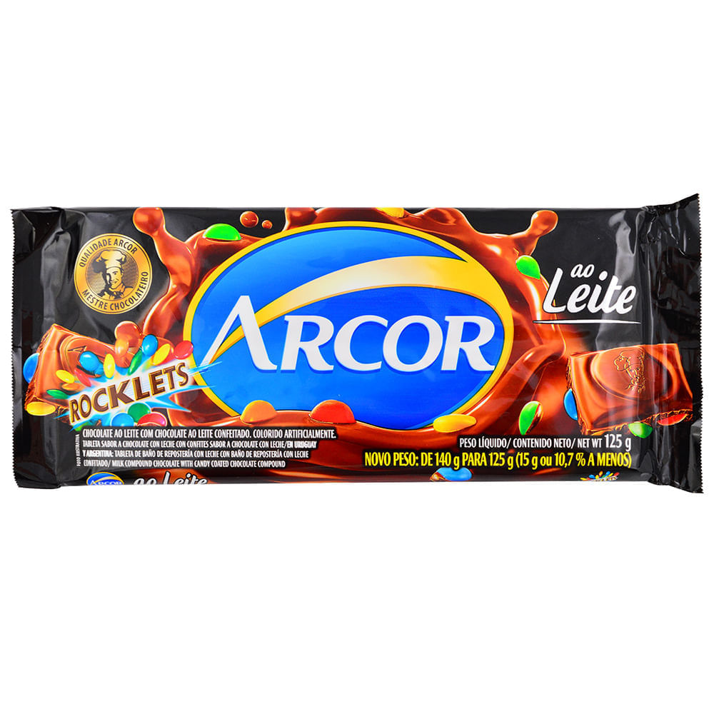 Chocolate ConfitadoRocklets Arcor 125 g - Disco