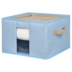 Caja-organizadora-con-estructura-metalica-30x30x20cm-azul-beige-0
