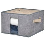 Caja-organizadora-con-estructura-metalica-30x30x20cm-gris-beige-0