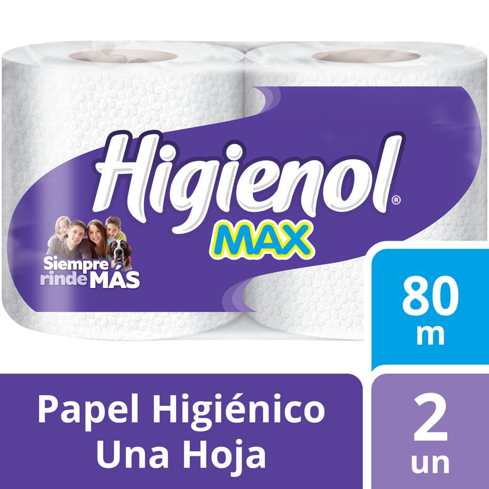 Papel Higiénico Higienol Max 80 Metros 2 Un Disco