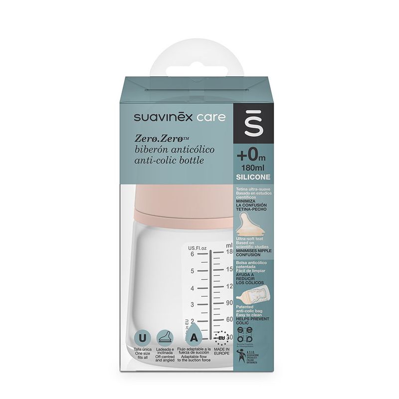 Mamadera-SUAVINEX-Zero-Flujo-180ml-Rosa-0