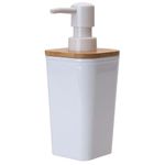Dispensador-de-jabon-en-plastico-blanco-y-bambu-0
