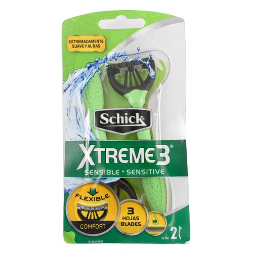 Maquina de SCHICK Xtreme 3 x2 piel sensible blister