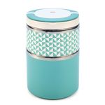 Lunchbox-900-ml-Verde-doble-pared-con-tapa-aislante-termico-0