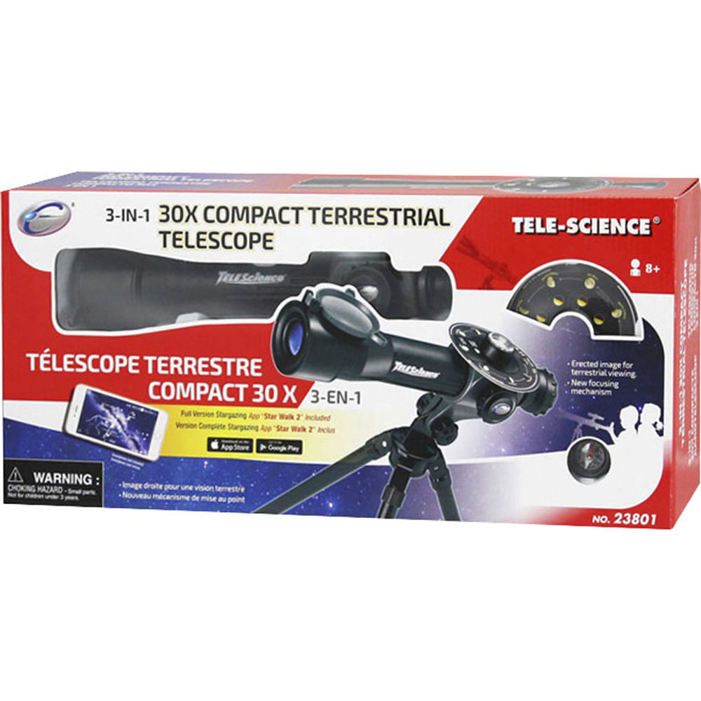 Telescopio terrestre compacto 3 en 1 para smartphone - Disco