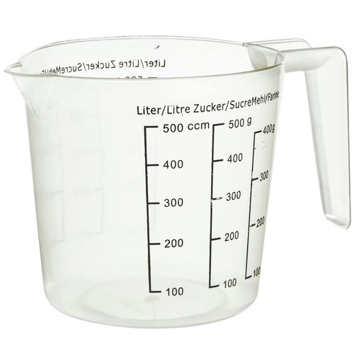 Jarra medidora en plástico 500 cc