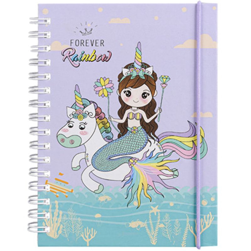 Libreta-de-deberes-tapa-dura-con-elastico-sirena-0