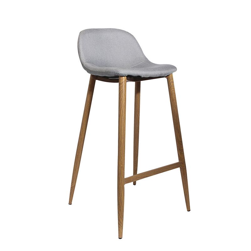 Taburete-alto-en-tela-gris-con-patas-de-metal-0