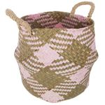 Canasta-de-seagrass-con-rosa-28x28x25cm-0