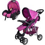 Coche-INFANTI-con-baby-silla-Mod-SE30-rosado-7