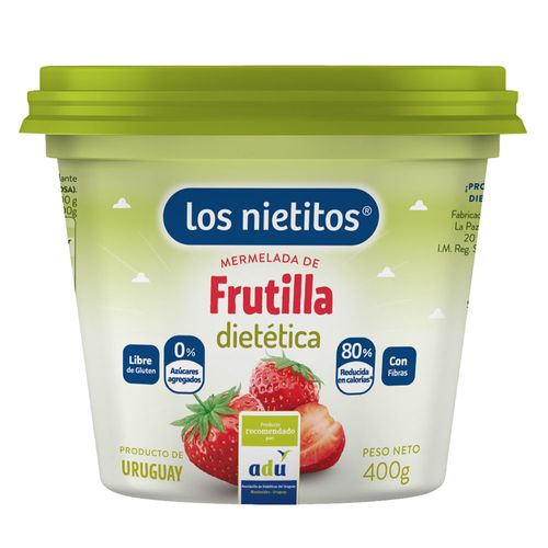 Mermelada frutilla LOS NIETITOS 0% azúcar 400 g