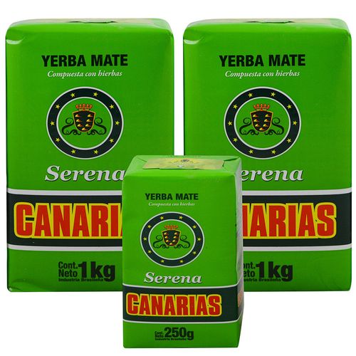 Pack 2 un. yerba CANARIAS serena 1 kg + 250 g