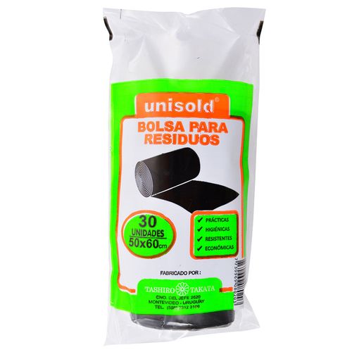 Bolsa en Rollo para Residuos Unisold 30 un.