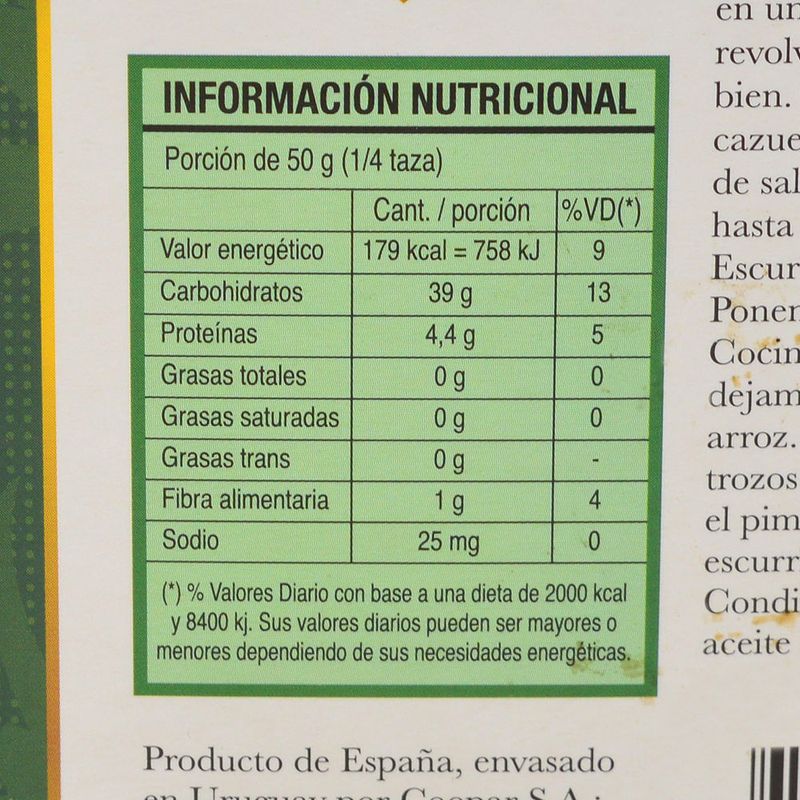 Arroz para ensalada COOPAR al vacio 1 kg - Disco