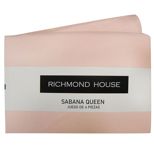 Juego de Sábanas Queen Size Richmond Lisa Rosa