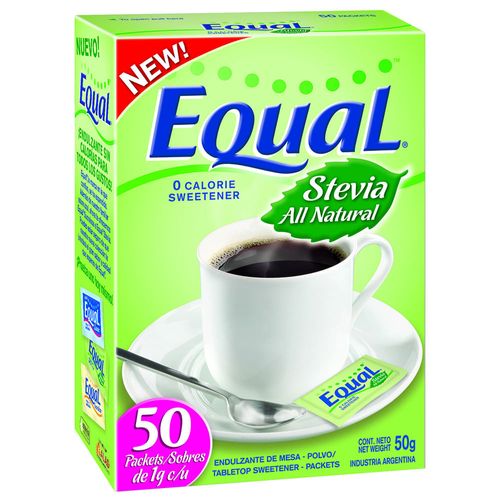 Edulcorante EQUAL Stevia 50 Sobres