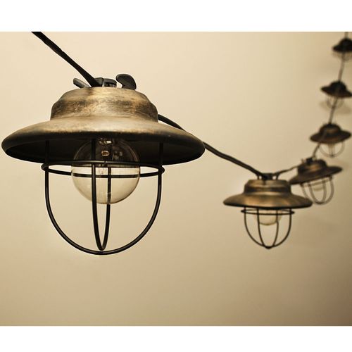 Guirnalda vintage 12 lamparas farol 7.40 m 7w