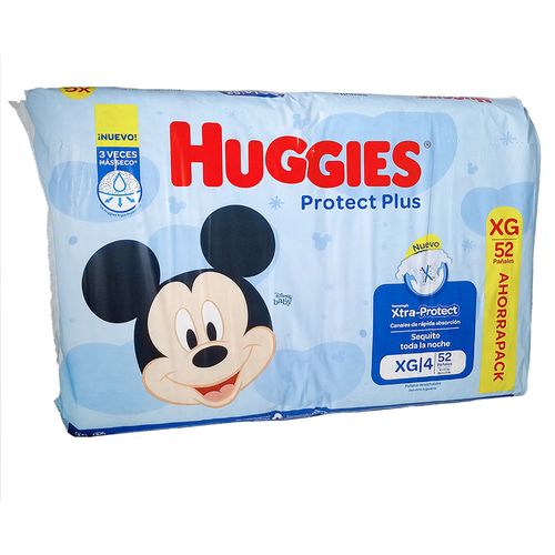 Pañal HUGGIES Protec plus XG 52 un.