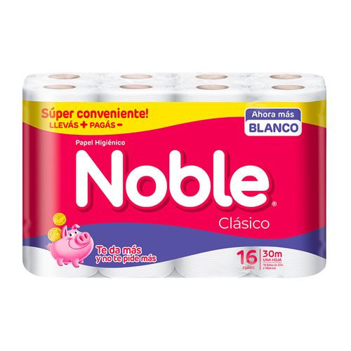 Papel higiénico NOBLE 30 m x 16 un