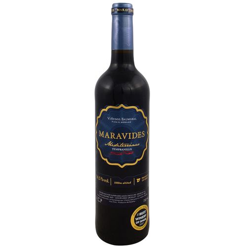 Vino tinto tempranillo Maravides 750 ml