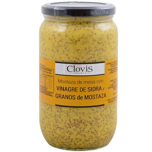 Mostaza vin sidra con granos CLOVIS 810 g