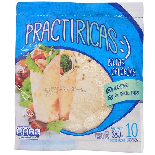 Tortillas PRACTIRICAS bajas calorías 380 g