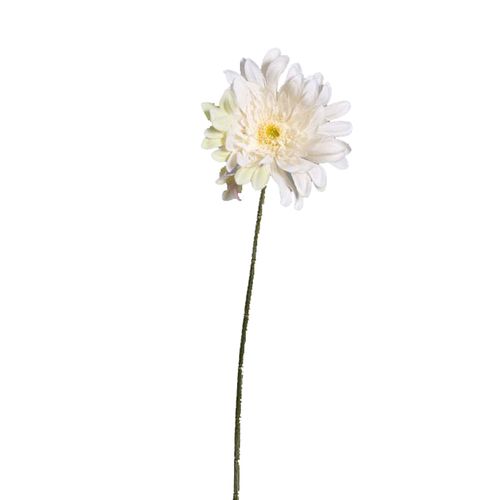 Flor artificial gerbera crema