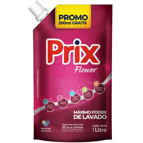 Detergente liquido ropa Prix evol. Flores cerezos doy pack 1 L