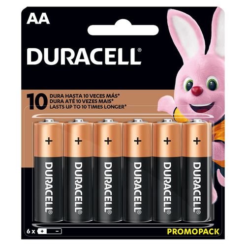 Pilas alcalinas DURACELL AA x6 lleve 6 pague 4