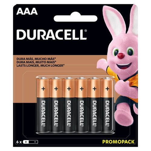 Pilas alcalinas DURACELL AAA lleve 6 pague 4