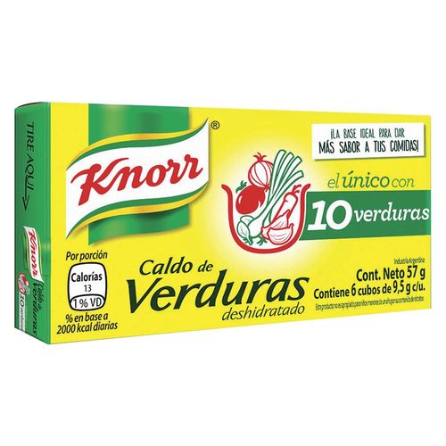 Caldo verduras KNORR triple 6 un.