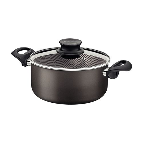 Cacerola 24 cm con 2 asas y tapa antiadherente TRAMONTINA